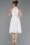 Robe de Cérémonie Courte Blanc ABK2612