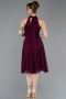 Robe de Cérémonie Courte Prune ABK2612