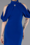 Tenue De Soirée Midi Bleu Saxe ABK2517