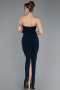 Robe De Soirée Longue Bleu Marine ABU6020