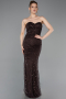 Robe De Soirée Longue Brun ABU4517