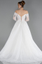 Robes de Mariage Longue Dantelle Blanc ABG194