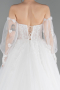 Robes de Mariage Longue Satin Blanc ABG097
