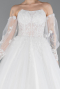 Robes de Mariage Longue Satin Blanc ABG097