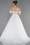 Robes de Mariage Longue Dantelle Blanc ABG190