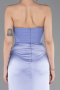 Robe De Soirée Satin Longue Lilas ABU6061