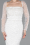 Robe De Soirée Perlé Longue Blanc ABU5699