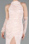 Robe Queue De Poisson Dantelle Longue Poudre ABU5598
