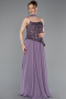 Robe De Soirée Mousseline Longue Lavande ABU5486