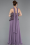 Robe De Soirée Mousseline Longue Lavande ABU5486