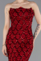 Robe De Soirée Squameuse Longue Rouge ABU5701