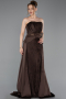 Robe De Soirée Dantelle Longue Brun ABU5615