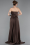 Robe De Soirée Dantelle Longue Brun ABU5615