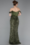 Robe de Soirée Longue Kaki ABU6087