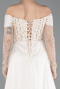 Robe De Soirée Perlé Longue Beige ABU5934