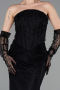 Robe de Soirée Longue Dantelle Noir ABU6089