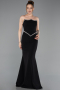 Robe Queue de Poisson Longue Noir ABU6092