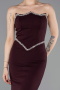 Robe Queue de Poisson Longue Couleur Cerise ABU6092