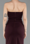 Robe Queue de Poisson Longue Couleur Cerise ABU6092