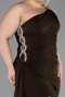 Robe Grande Taille Longue Brun ABU3132