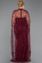 Robe De Mariée Grande Taille Perlé Longue Rouge Bordeaux ABU5328