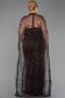 Robe De Mariée Grande Taille Perlé Longue Brun ABU5328