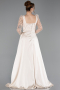 Robe De Soirée Longue Beige ABU4603