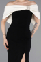 Robe De Soirée Longue Noir-Crème ABU3775