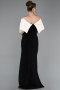 Robe De Soirée Longue Noir-Crème ABU3775