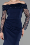 Robe de Soirée Longue Bleu Marine ABU6101