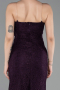 Robe de Soirée Longue Dantelle Violet ABU6077