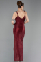 Robe de Soirée Longue Rouge Bordeaux ABU6105