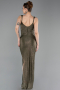 Robe de Soirée Longue Kaki ABU6105