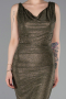Robe de Soirée Longue Kaki ABU6105