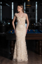 Robe de Soirée Longue Beige ABU6059