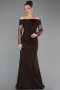 Robe de Soirée Longue Brun ABU6101