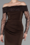 Robe de Soirée Longue Brun ABU6101