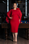 Robe De Fête Grande Taille Midi Rouge ABK2383