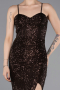 Robe de Soirée Longue Brun ABU6106