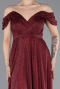 Robe de Soirée Longue Rouge Bordeaux ABU6107