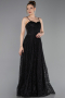Robe de Soirée Longue Noir ABU6108