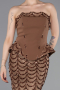 Robe De Soirée Squameuse Longue Cuivre ABU5919