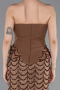 Robe De Soirée Squameuse Longue Cuivre ABU5919