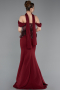 Robe de Soirée Longue Rouge Bordeaux ABU6094
