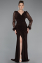 Robe De Soirée Longue Brun ABU3008