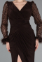 Robe De Soirée Longue Brun ABU3008