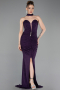 Robe de Soirée Longue Violet ABU6112