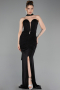 Robe de Soirée Longue Noir ABU6112