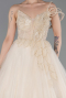 Robe de Soirée Longue Beige ABU6113