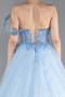 Robe de Soirée Longue Indigo ABU6113